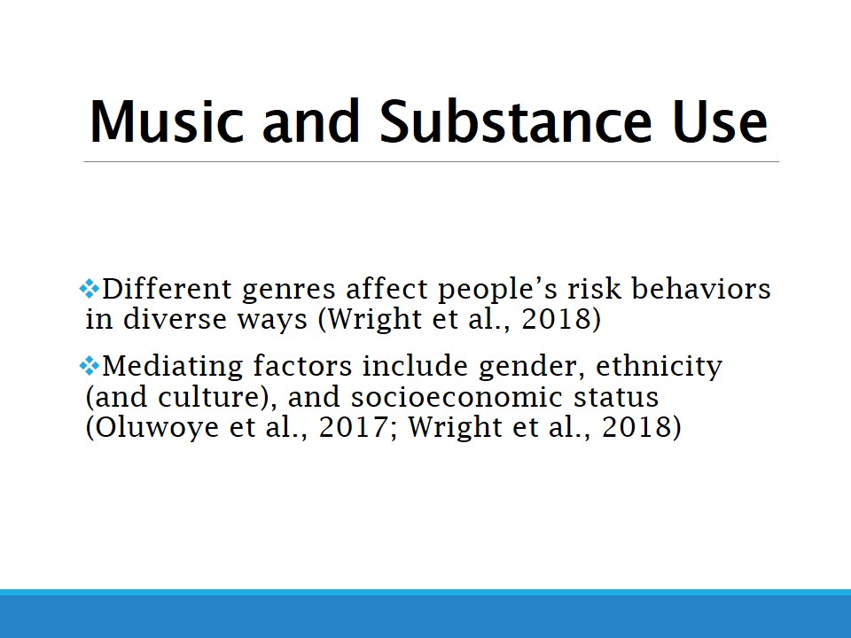 Music and Substance Use