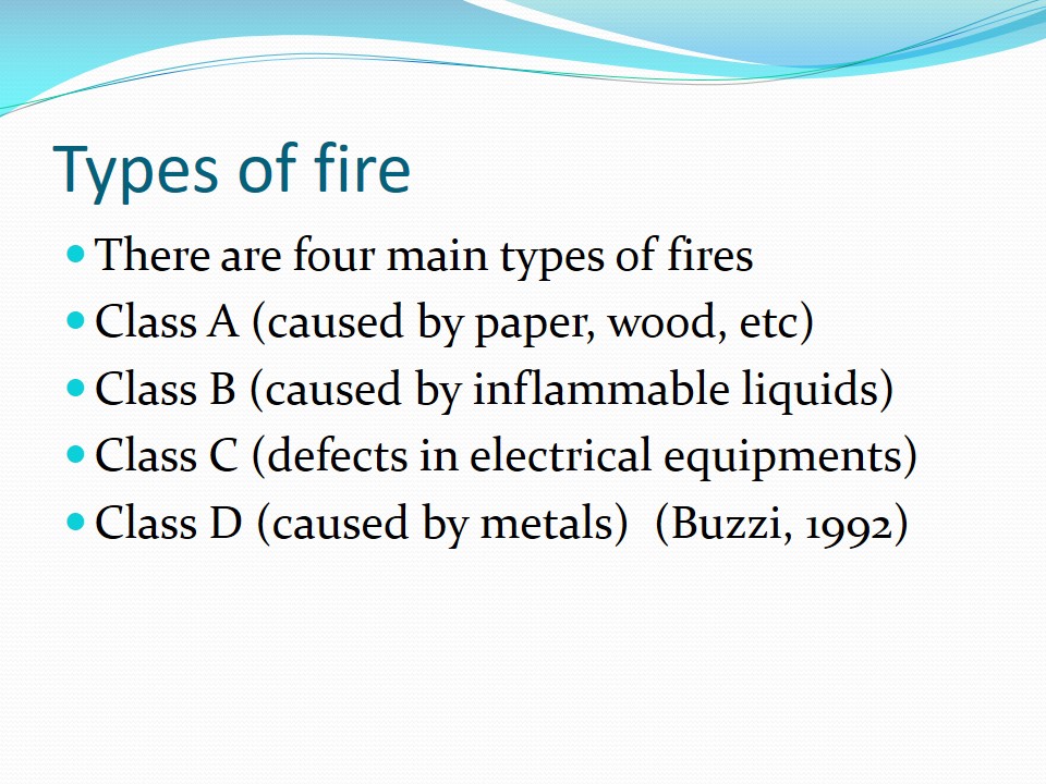 Types of fire