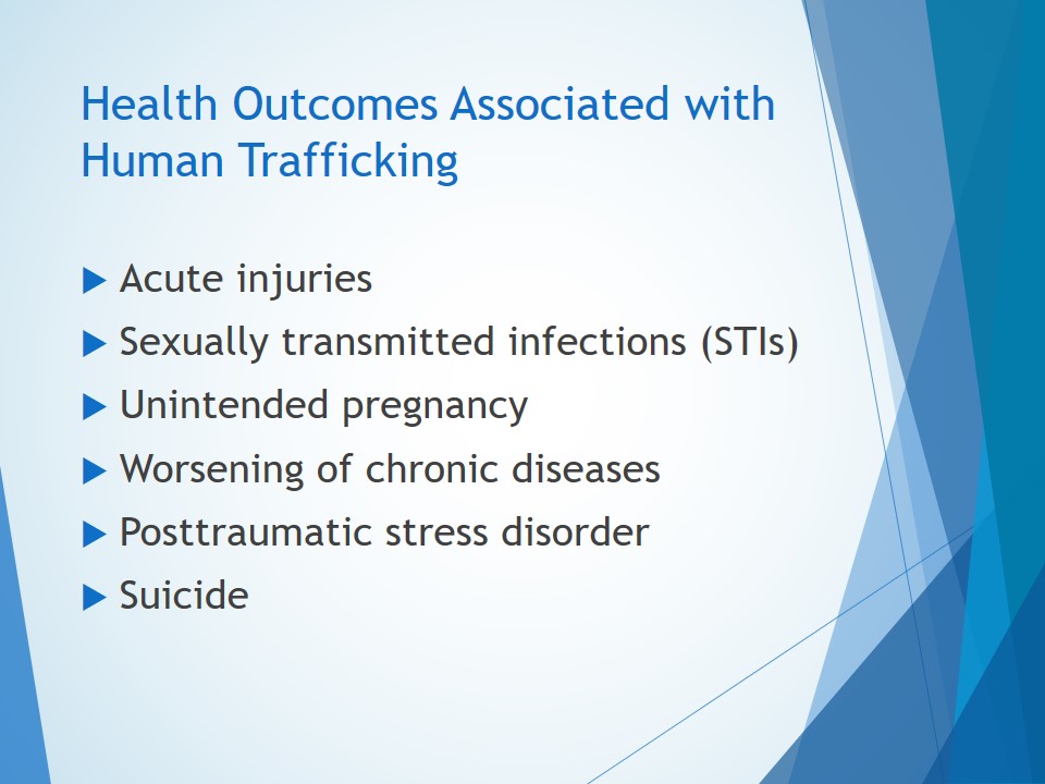 Health Outcomes Associated with Human Trafficking