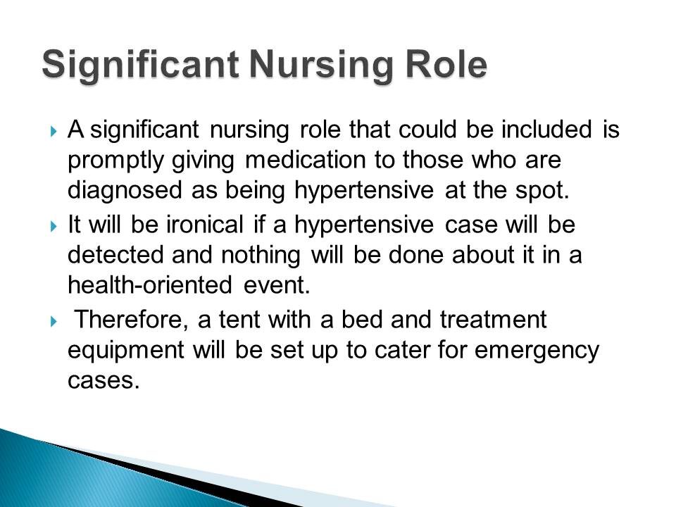 Significant Nursing Role