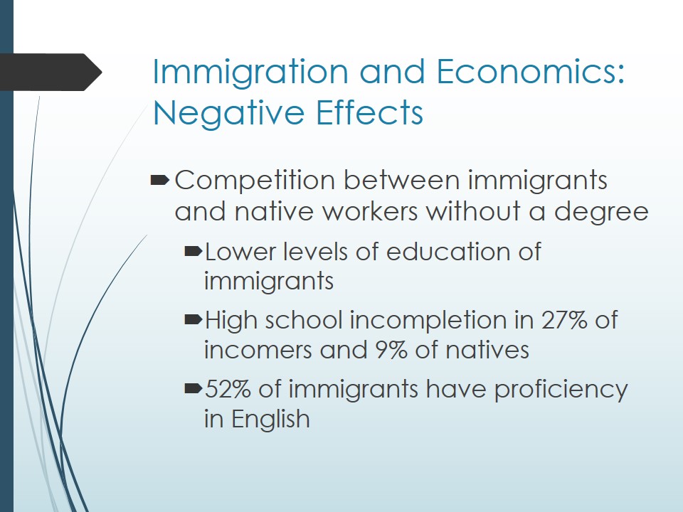 Immigration and Economics: Negative Effects