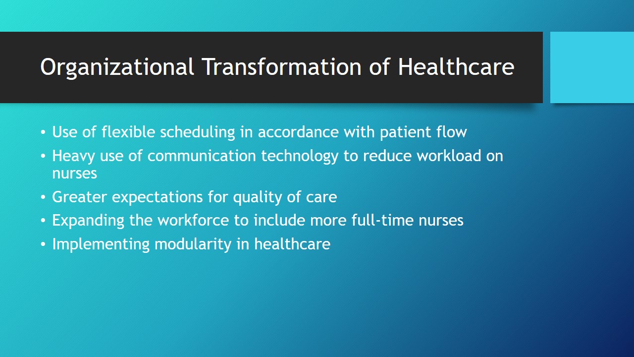Organizational Transformation of Healthcare