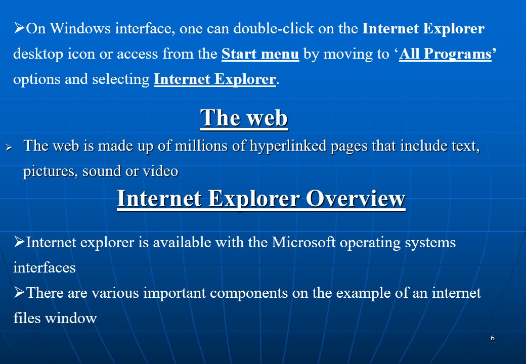 Internet Explorer Overview