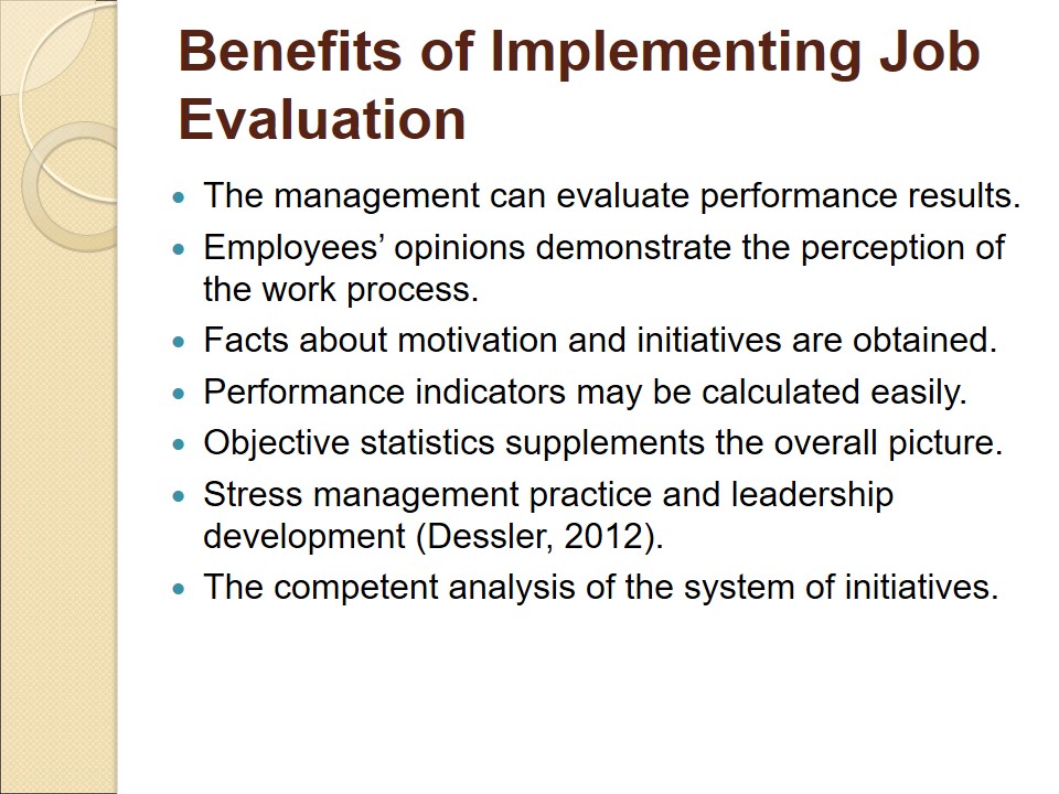 Benefits of Implementing Job Evaluation
