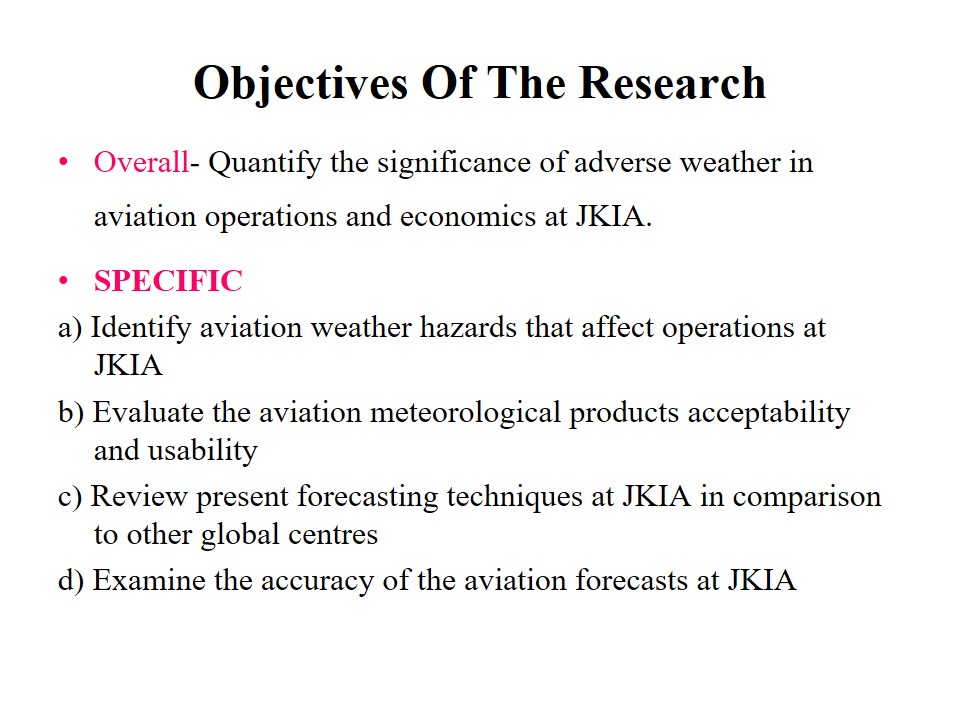 Objectives Of The Research