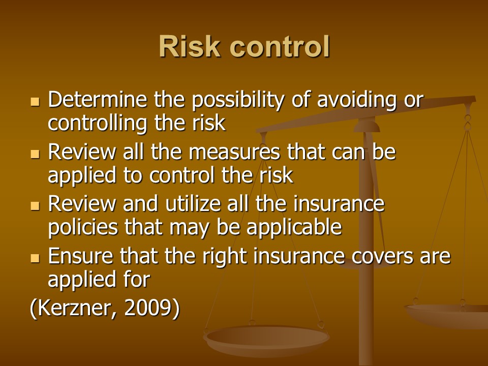 Risk control