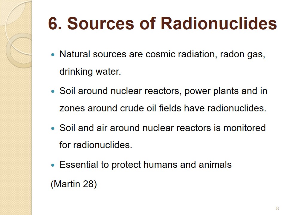Sources of Radionuclides
