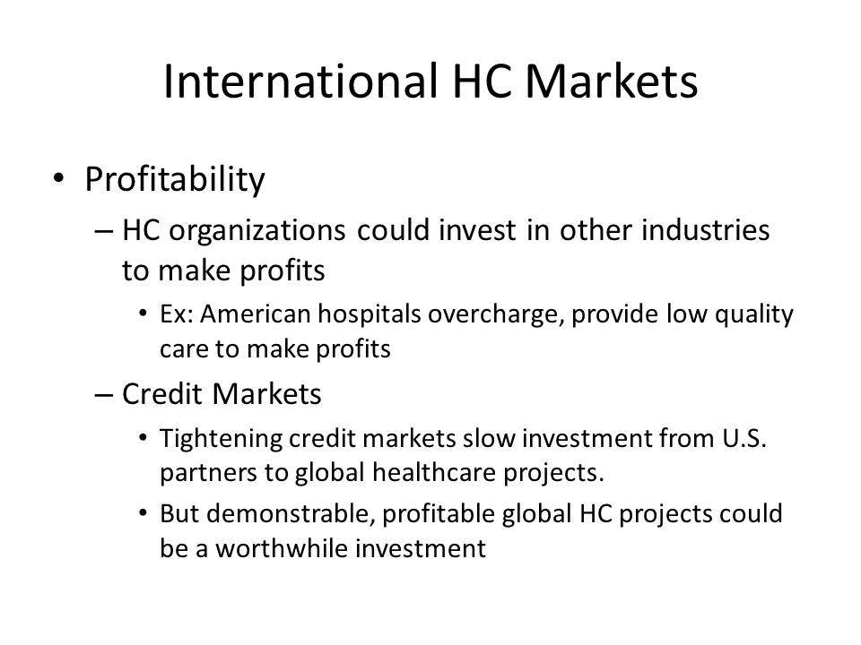 International HC Markets