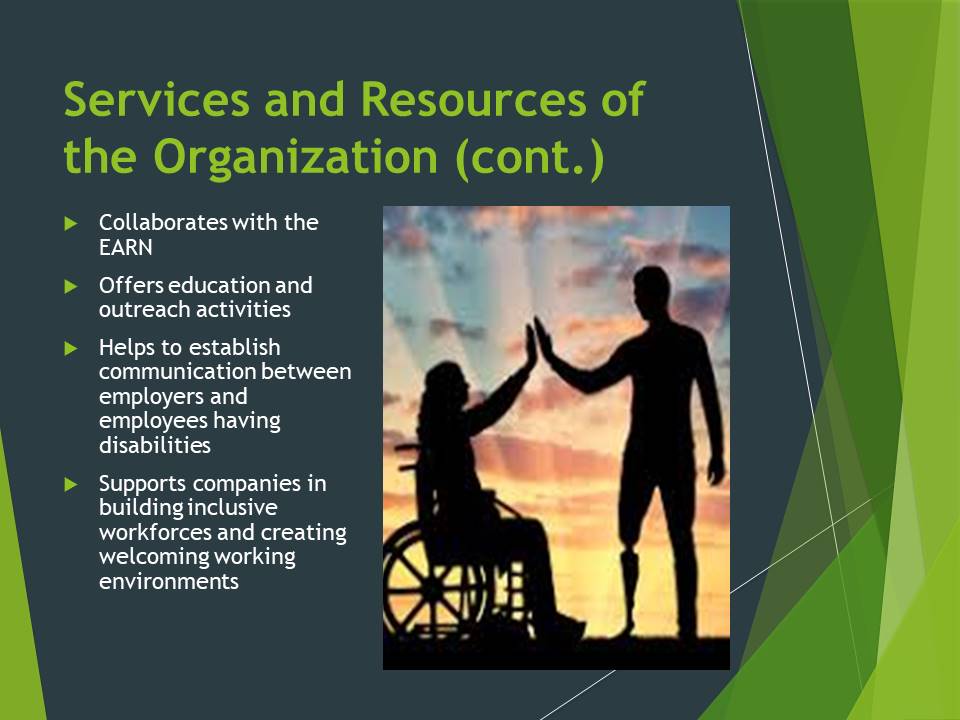 Services and Resources of the Organization