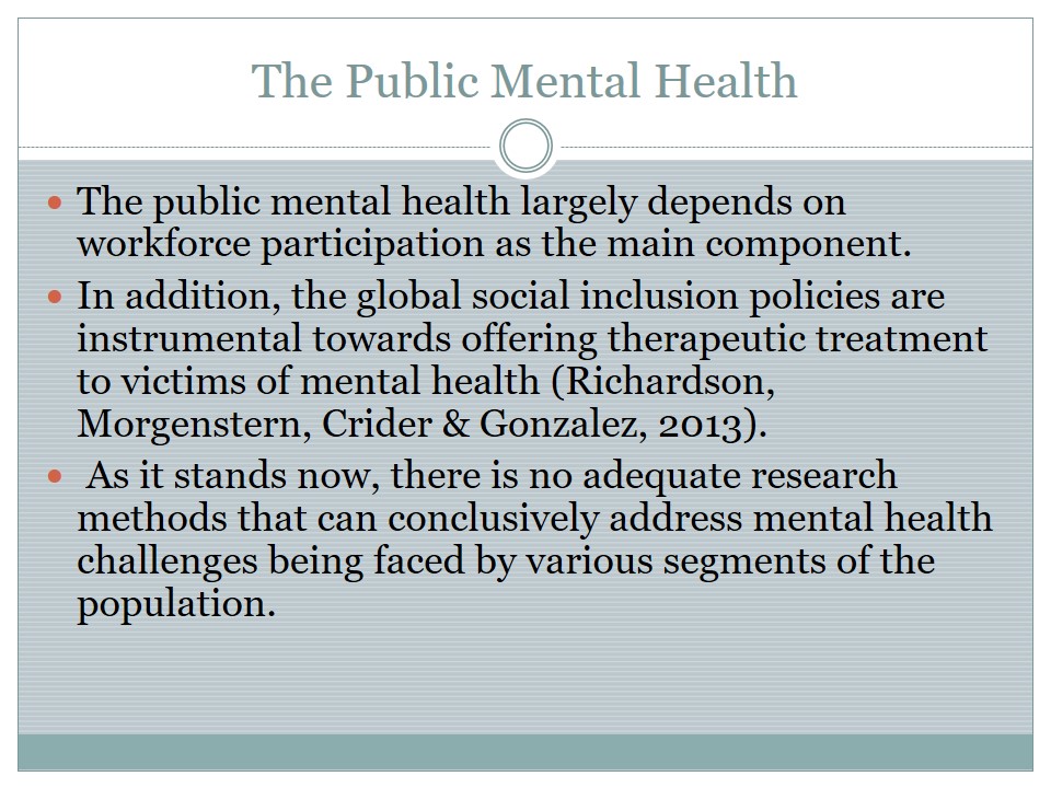 The Public Mental Health