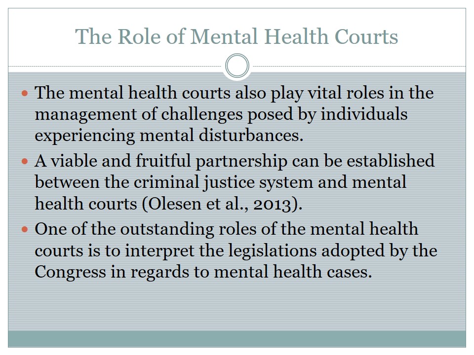 The Role of Mental Health Courts