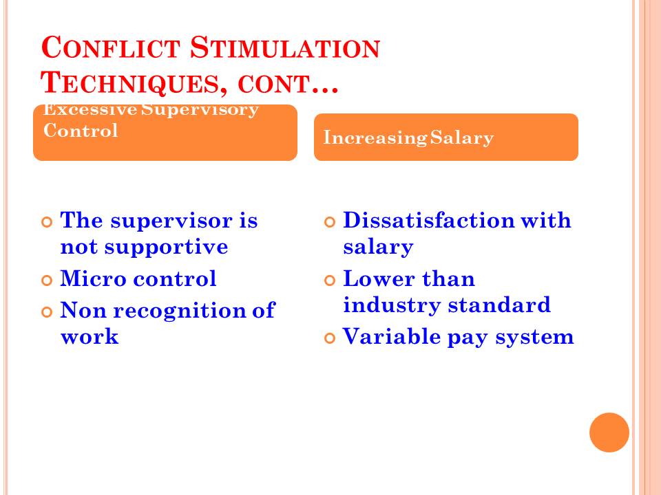Conflict Stimulation Techniques
