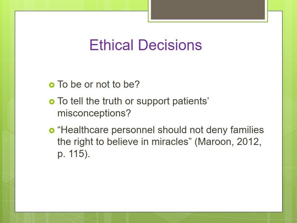 Ethical Decisions