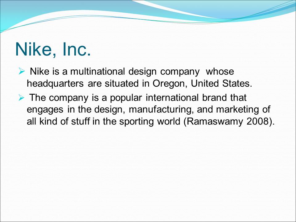 Ardilla Enjuague bucal Estación de ferrocarril Nike, Inc.: Marketing Planning - 358 Words | Presentation Example