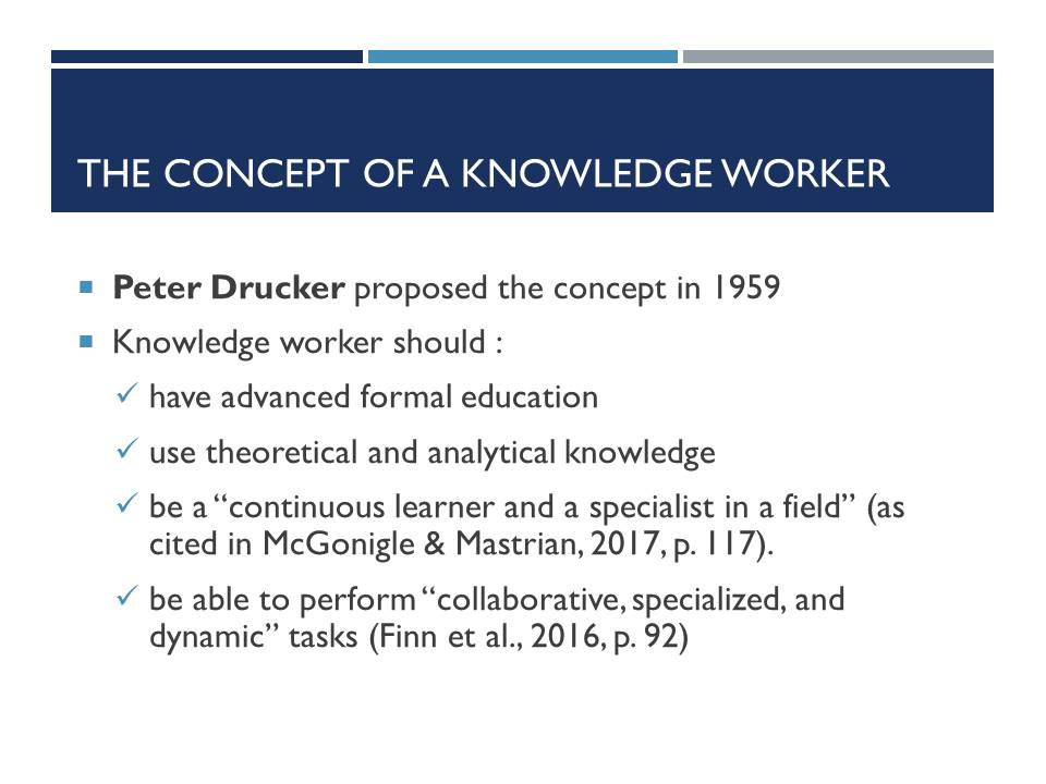 what is a knowledge worker in nursing scholarly articles