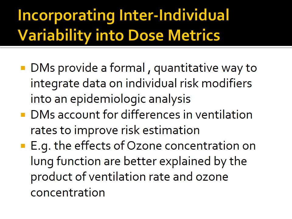 Incorporating Inter-Individual Variability into Dose Metrics