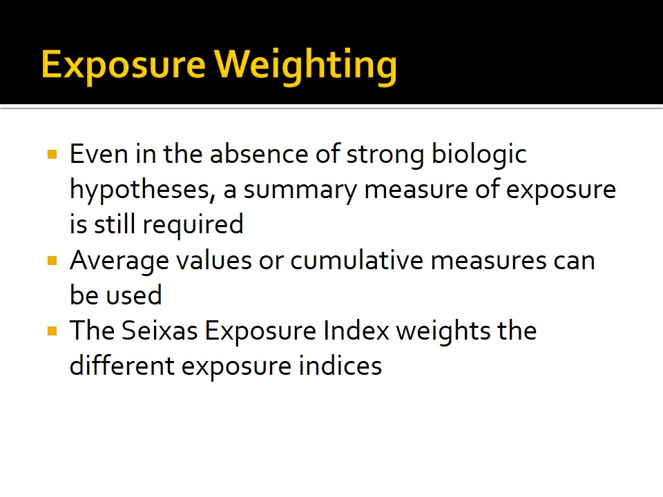 Exposure Weighting