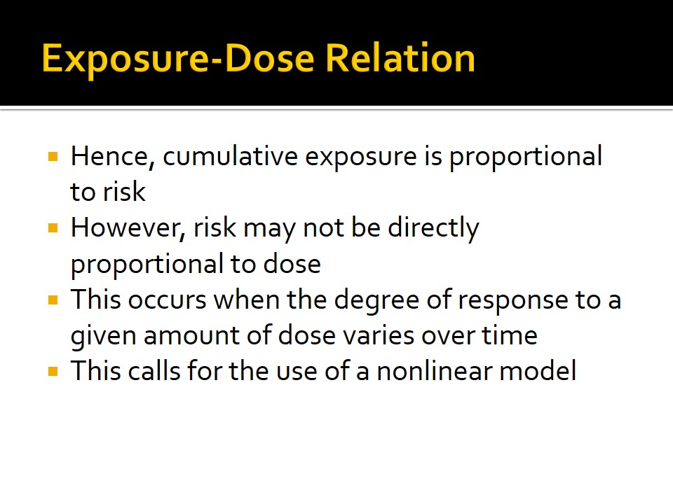 Exposure-Dose Relation