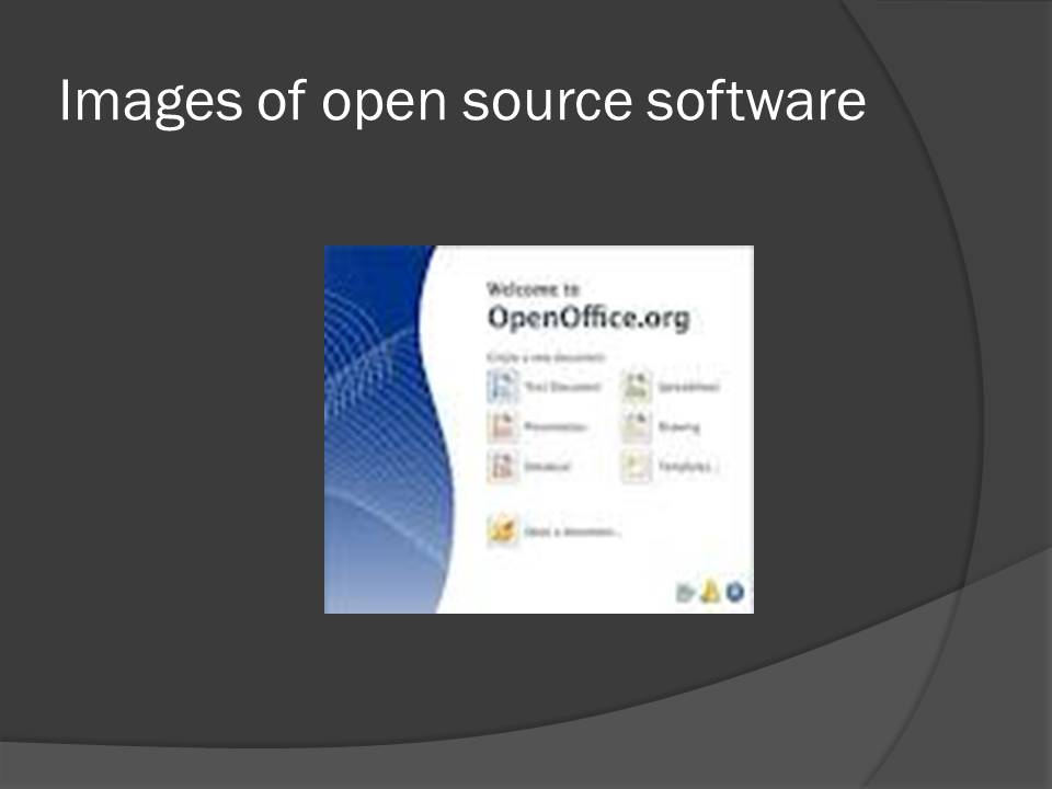 Images of open source software