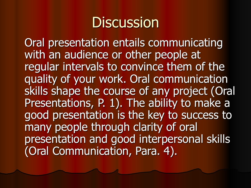 oral presentations can be structured as goodwill messages