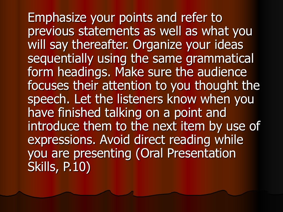 Oral Presentation Best Practices