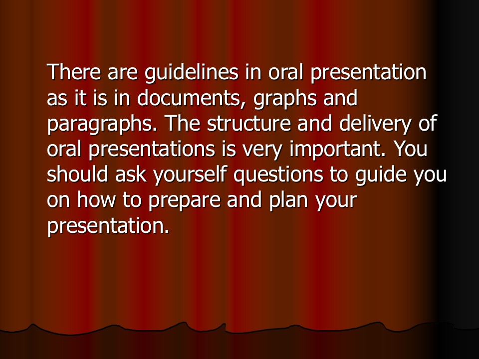 Oral Presentation Best Practices