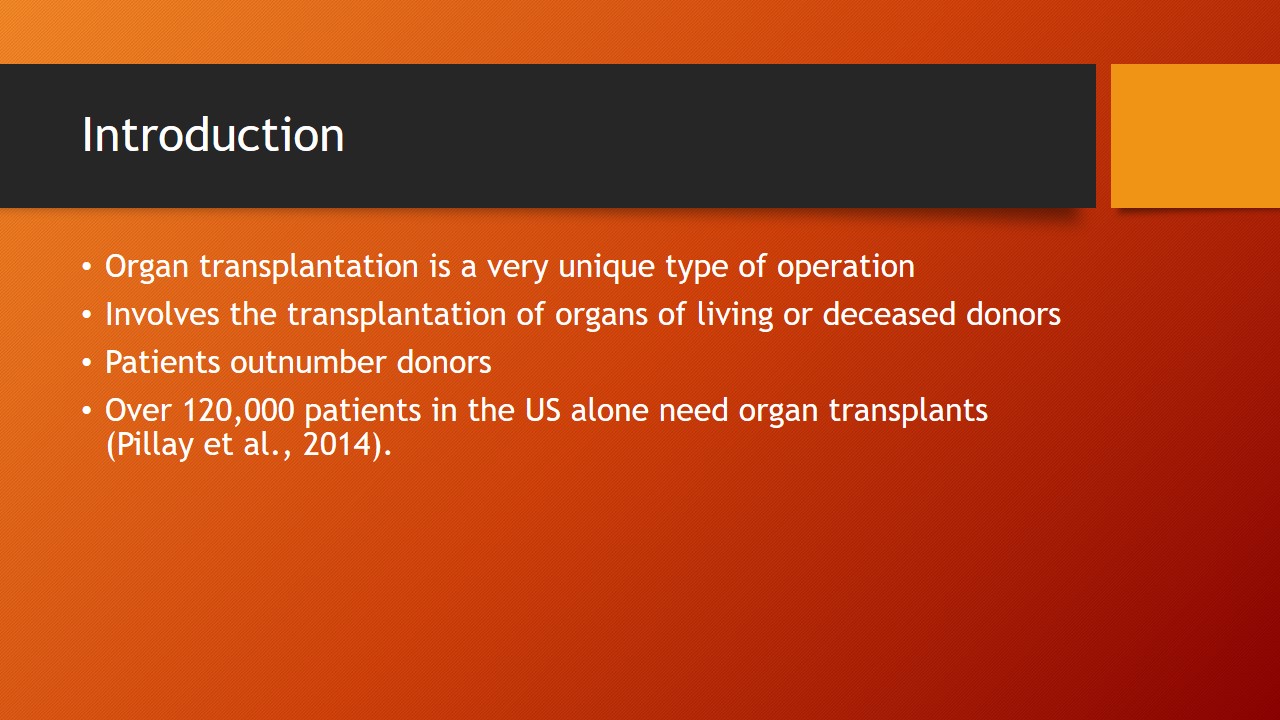 thesis statement about organ transplants