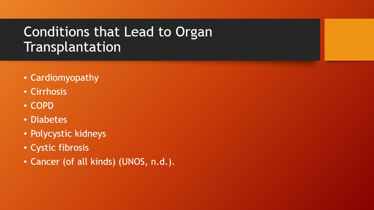 Conditions that Lead to Organ Transplantation
