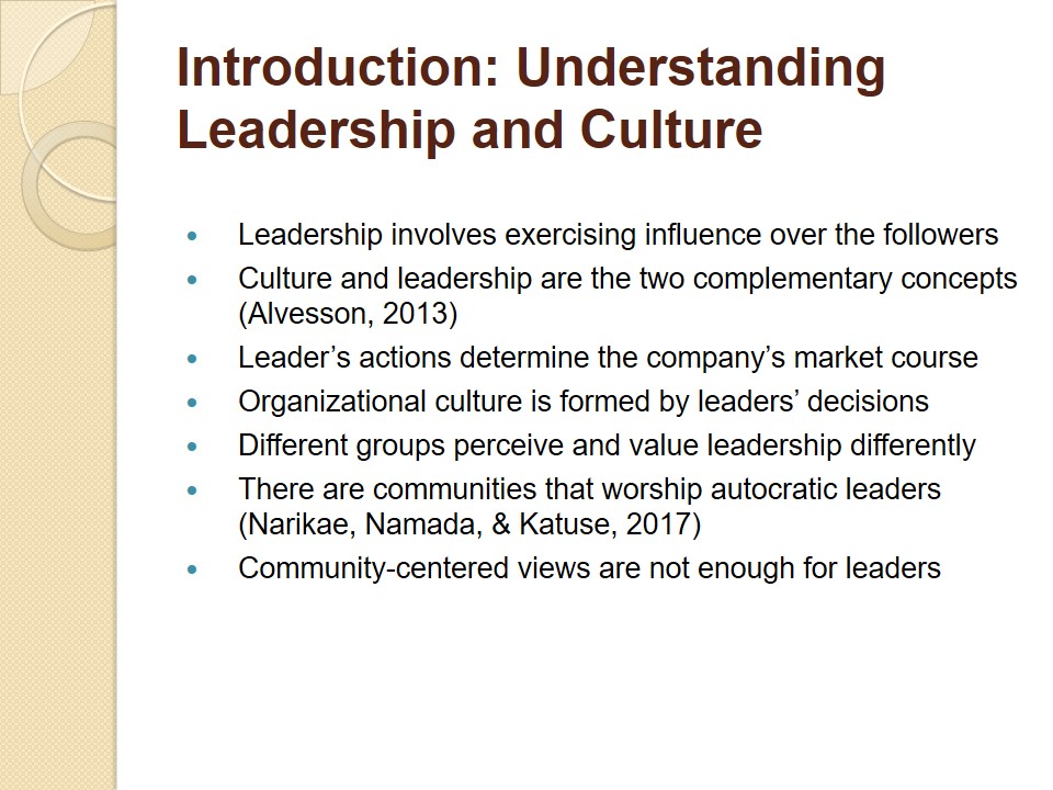 Introduction: Understanding Leadership and Culture