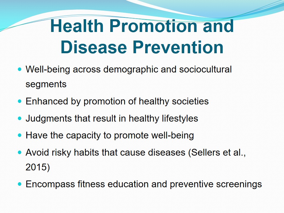 Health Promotion and Disease Prevention