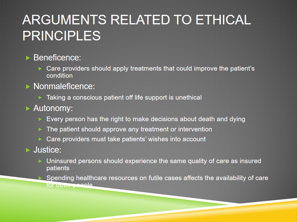 Arguments Related to Ethical Principles