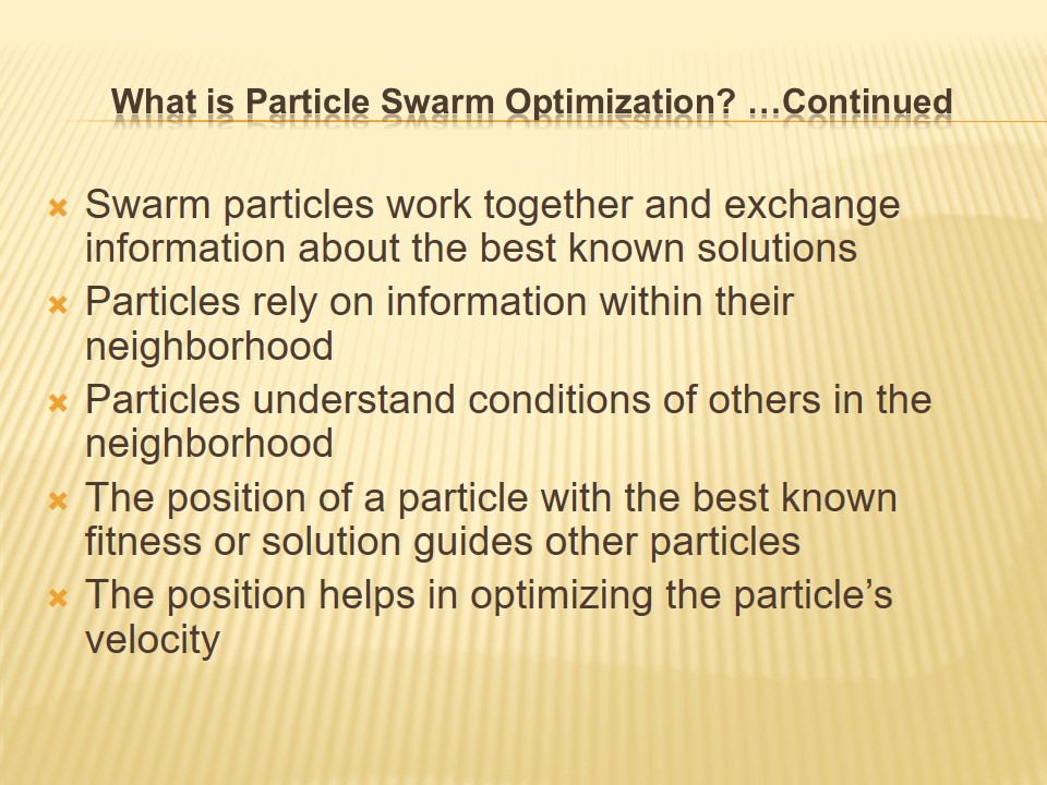 What is Particle Swarm Optimization?
