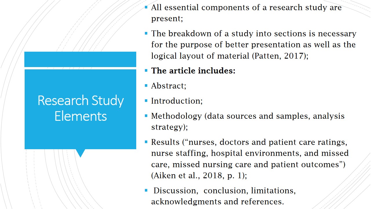 Research Study Elements