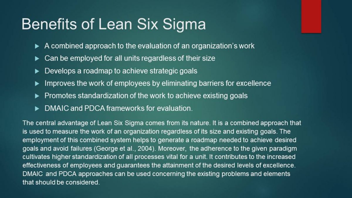 Benefits of Lean Six Sigma