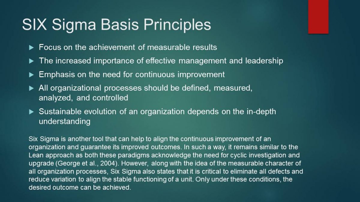 SIX Sigma Basis Principles
