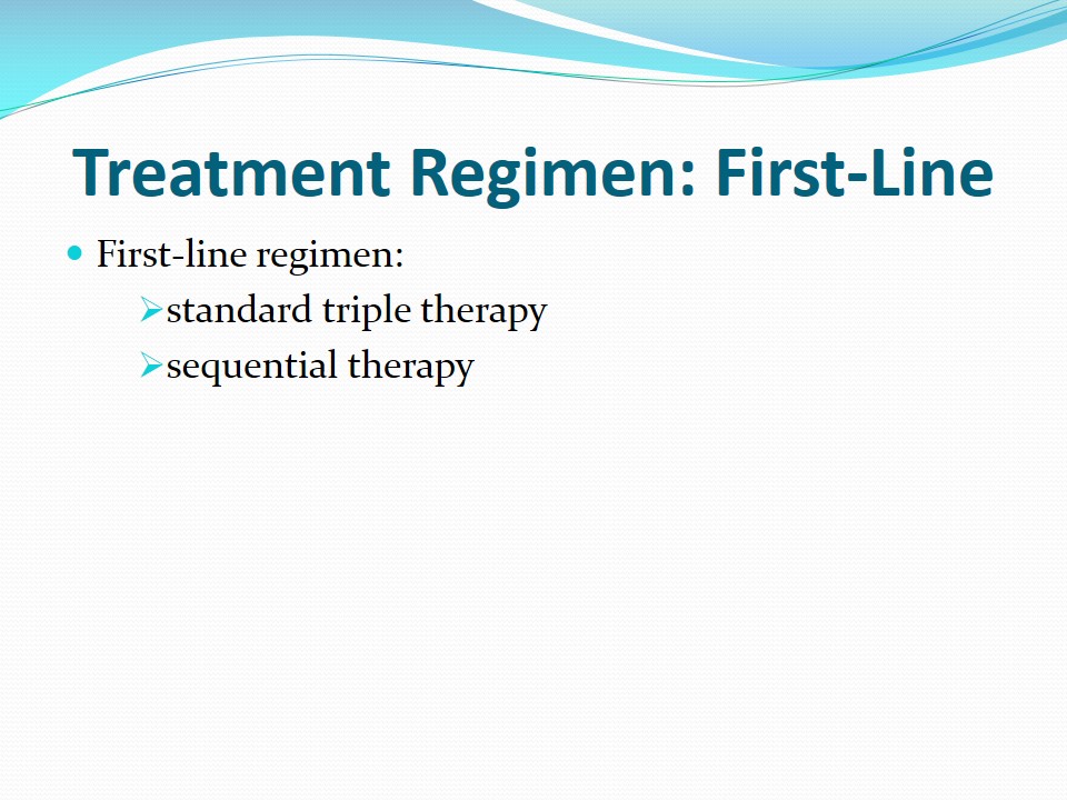 Treatment Regimen: First-Line