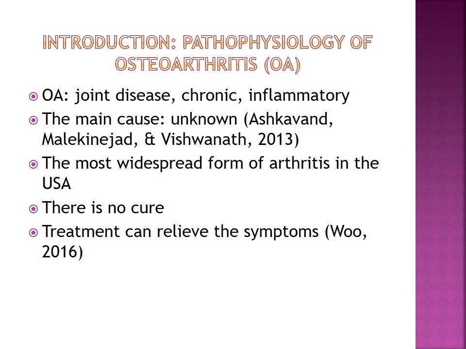 Introduction: Pathophysiology of Osteoarthritis (OA)