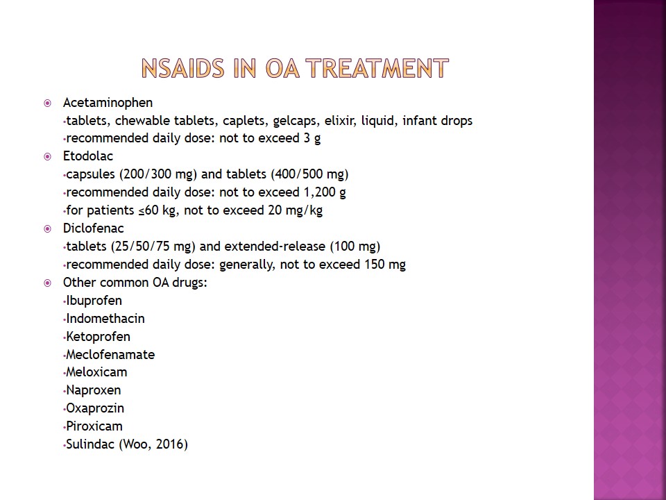 NSAIDs in OA Treatment