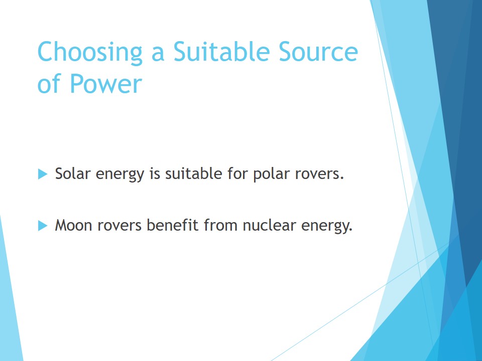 Choosing a Suitable Source of Power