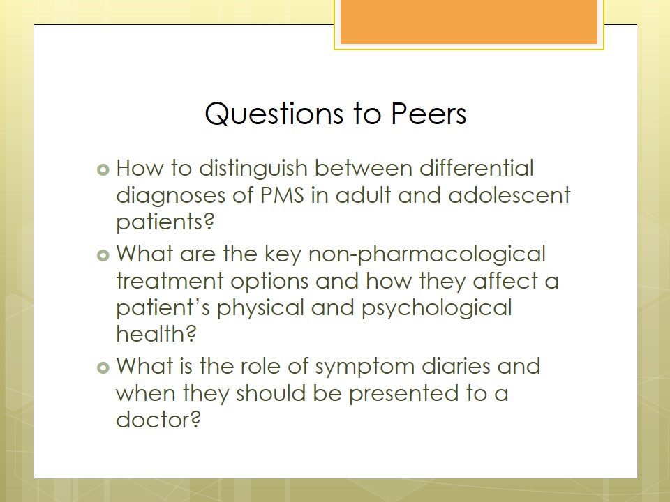 Questions to Peers