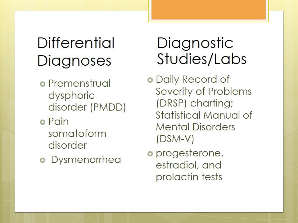Differential Diagnoses. Diagnostic Studies/Labs