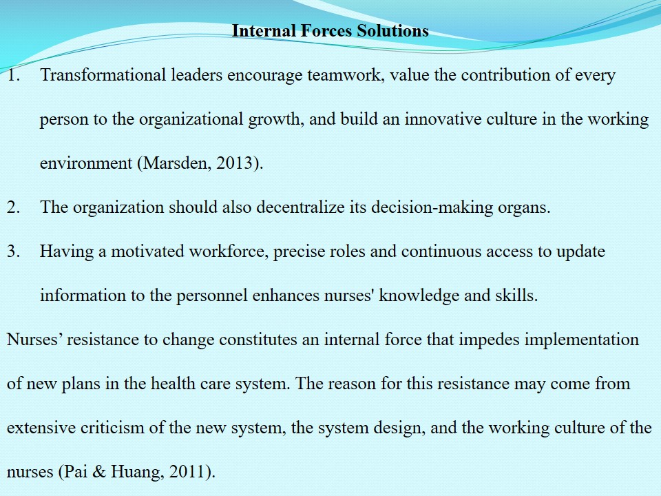 Internal Forces Solutions