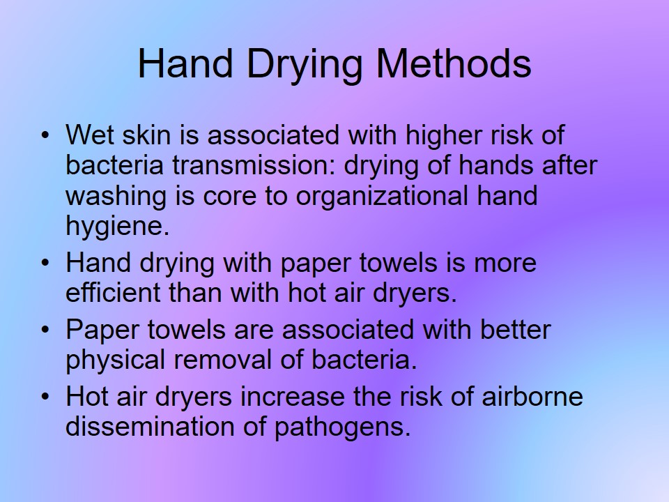Hand Drying Methods