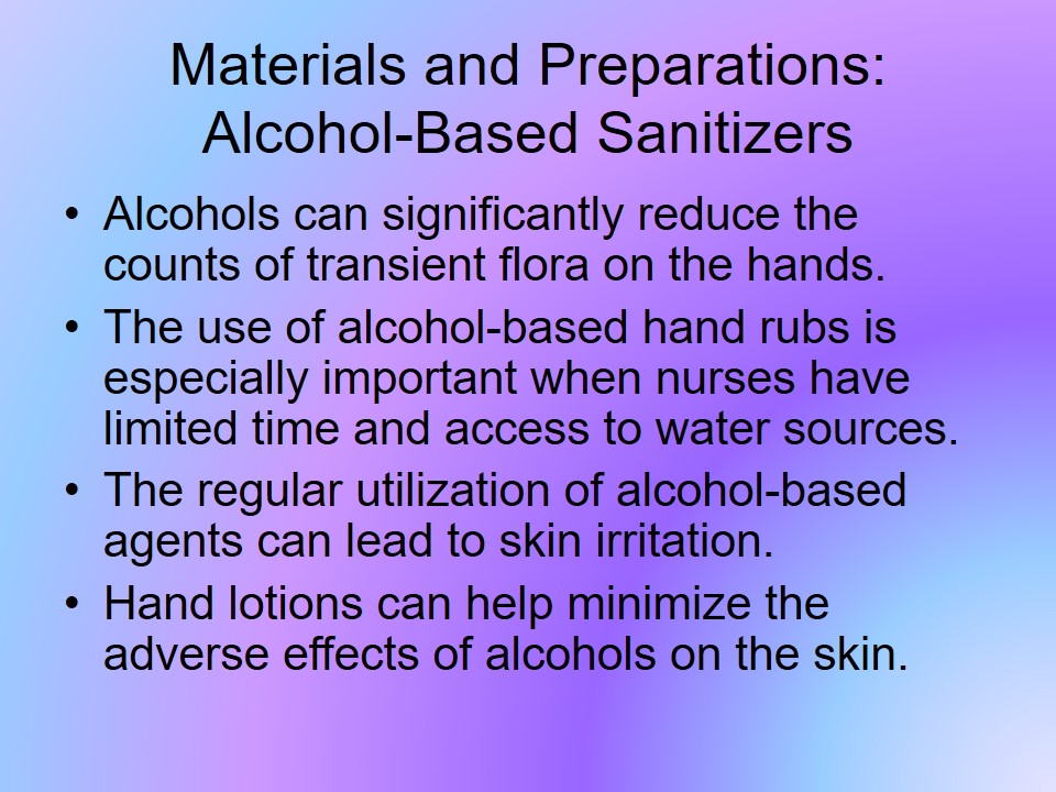 Alcohol-Based Sanitizers