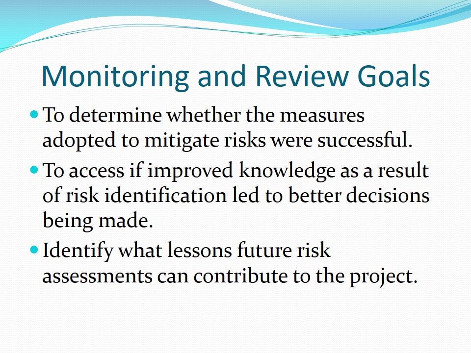 Monitoring and Review Goals
