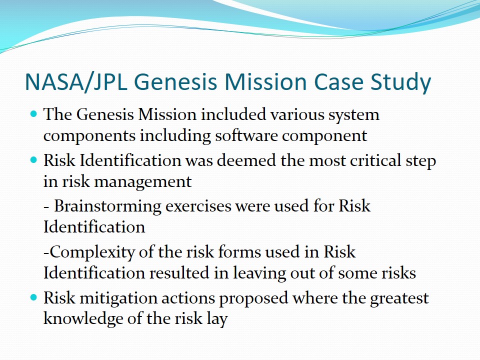 NASA/JPL Genesis Mission Case Study