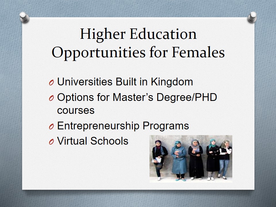 Higher Education Opportunities for Females