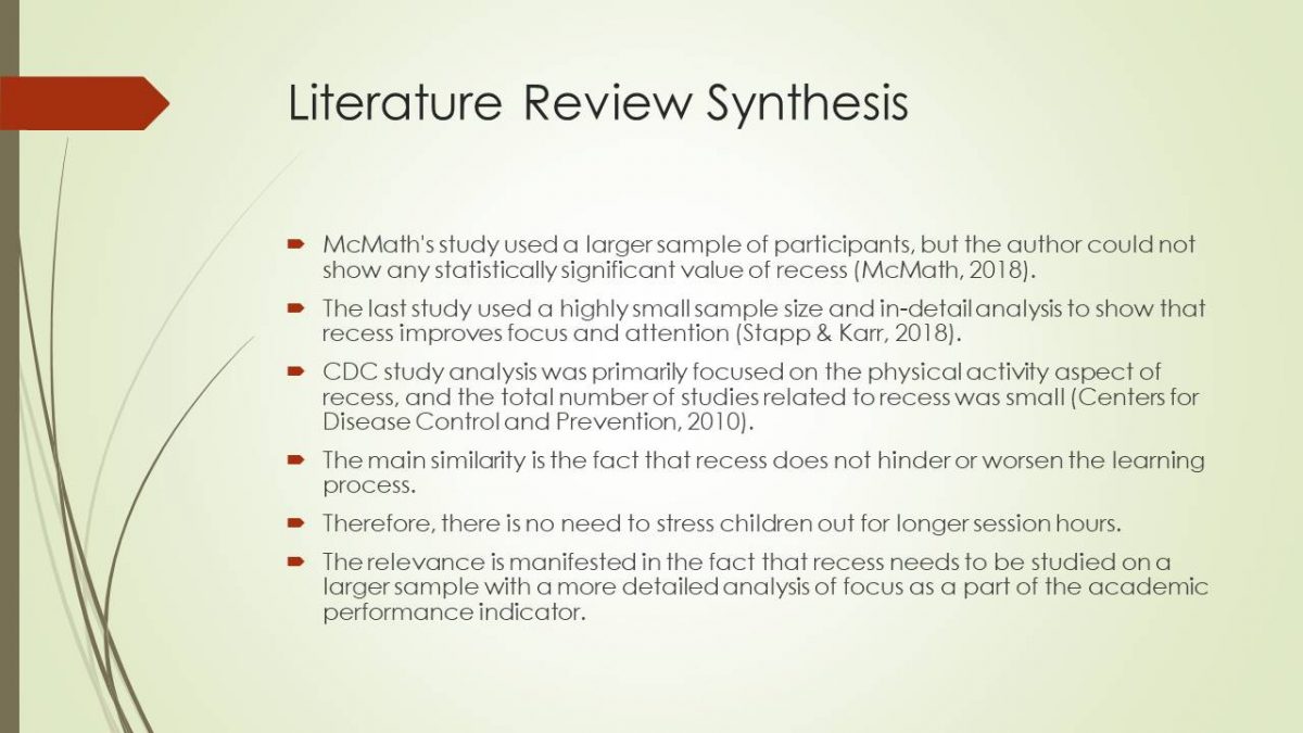 Literature Review Synthesis.