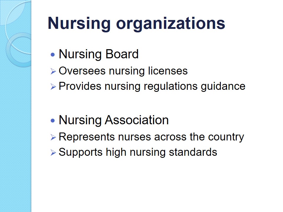 Nursing organizations