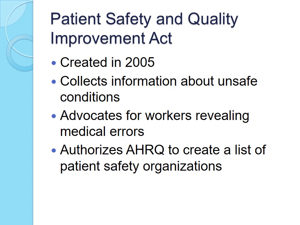 Patient Safety and Quality Improvement Act